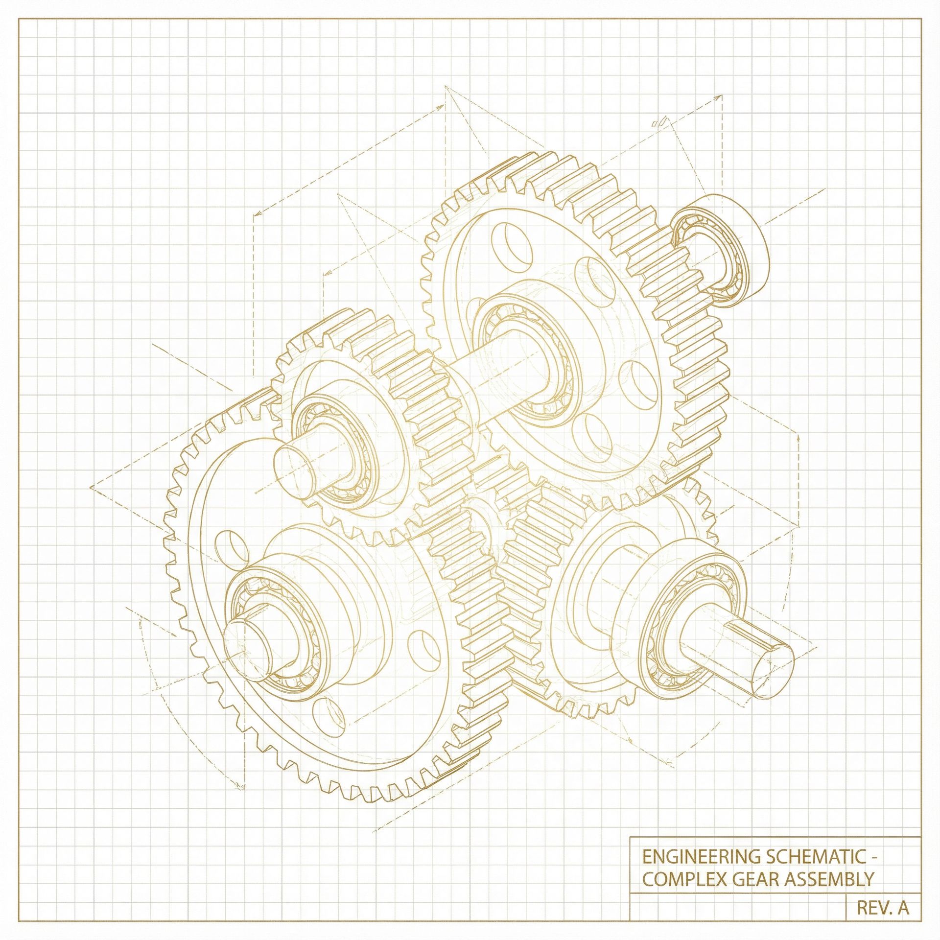 Precision manufacturing wireframe background